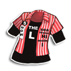 红色条纹衬衣配黑T恤 缩略图