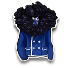 深蓝绒毛围领西装 缩略图