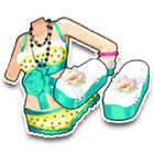 黄绿相间比基尼服饰 缩略图