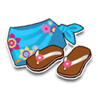 海蓝系带泳裙 缩略图