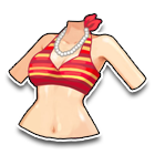 红色条纹泳衣 缩略图