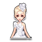 白色翩翩晚装套装 缩略图