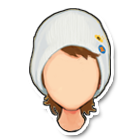 白色毛线休闲帽 缩略图