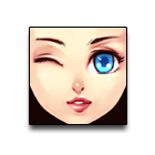 大方眨眼脸 缩略图