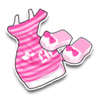 粉红条纹公主服饰 缩略图