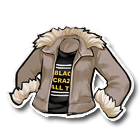 毛绒绵外套配黑色T恤 缩略图