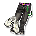 褶皱墨绿色牛仔裤 缩略图