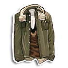 翻领绵外套配V领T恤 缩略图