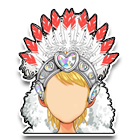 银色桑巴舞服毛绒发饰 缩略图