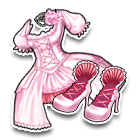 粉红公主婚纱套裙 缩略图