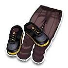 棕色绒裤搭黄底胶鞋 缩略图