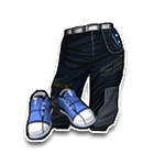 蓝黑色嘻哈短裤 缩略图