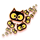 瞪眼小猫轮胎印 缩略图