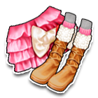 红色蝶恋下装 缩略图