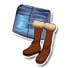 牛仔短裙配翻毛皮靴 缩略图