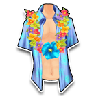 夏威夷蓝色花衬衣 缩略图