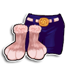 粉色兔爪下装 缩略图