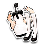 黑色抹胸白连衣裙 缩略图