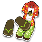 繁花朵朵红色沙滩服饰 缩略图