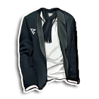 黑色休闲西装配围巾 缩略图