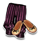 紫色条纹中裤 缩略图