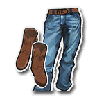 牛仔长裤皮靴 缩略图