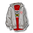 连帽拉链外套配红T恤 缩略图