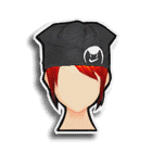 嘻哈黑帽配红发 缩略图