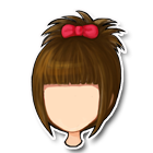 红色蝴蝶结马尾发型 缩略图