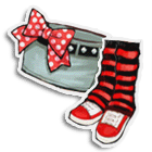 蝴蝶牛仔裙 缩略图