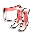 粉色短裙配高跟靴 缩略图