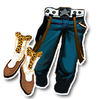 豹纹牛仔长裤 缩略图