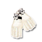 白色小熊猫手套 缩略图