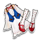 复古雪纺女孩套装 缩略图