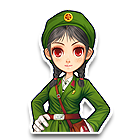 绿色女式军装套装 缩略图