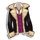 兔毛翻领皮衣 缩略图