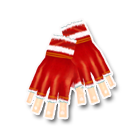 红色毛织手套 缩略图