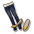 短腰牛仔长裤 缩略图