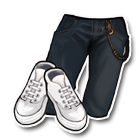 泛黑七分裤配运动板鞋 缩略图