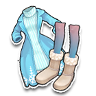 浅蓝色情侣女款风衣 缩略图