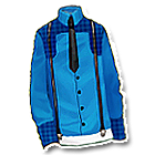 蓝色黑领带外套 缩略图