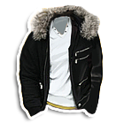 黑色连帽棉外套 缩略图