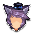 蓝紫色飘逸碎发 缩略图