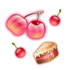 樱桃蛋糕前景 缩略图