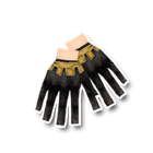 黑色黄条皮手套 缩略图