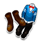 浅蓝V领学生套装 缩略图