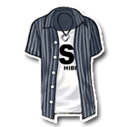 条纹短袖时装衬衣 缩略图