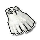 白色黑纹手套 缩略图