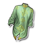 绿色云锦唐装上衣 缩略图