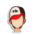 红色休闲帽短发 缩略图